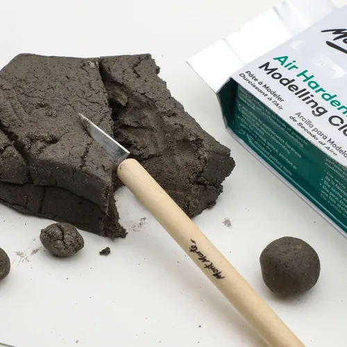 Miniatura 5 de Mont Marte Arcilla de modelado endurecedor por aire, 1.1 libras (17.64 oz) en granito, arcilla de color piedra para esculpir, efecto de brillo