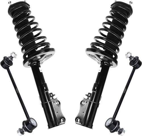 Miniatura 50 de Detroit Axle - Kit de puntales delanteros 2WD para Ford F-150 2005-2008 Lincoln Mark LT 2005-2008, 2 puntales con muelle helicoidal, 2 enlaces