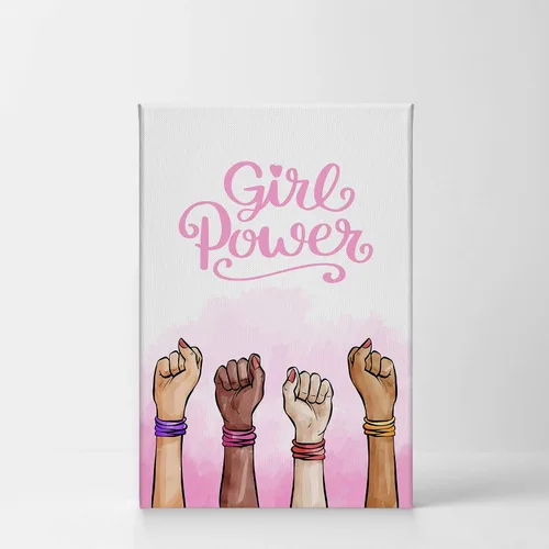 Miniatura 2 de Smile Art Design Girl Power Cita, Diversity Kids Gilrs, impresión de lienzo blanco y negro, decoración de la habitación de los niños, decoración