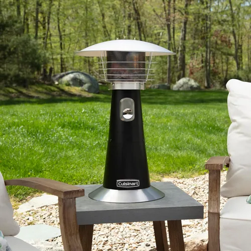 Miniatura 8 de Cuisinart Calentador portátil de patio de mesa, calentador de propano para exteriores de 11,000 BTU con interruptor de inclinación de seguridad