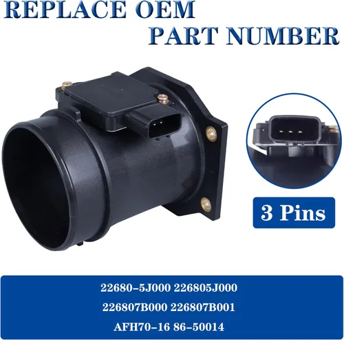 Miniatura 2 de Sensor de flujo de aire masivo - MAF compatible con Nissan Frontier 99-04; 98-00 Pathfinder; 98-00 Infiniti QX4; 99-02 Mercury Villager y más 3.8L