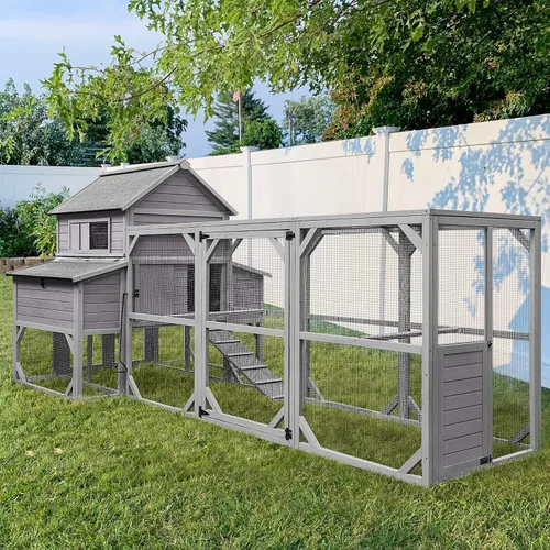 Jaula de gallinero, casa grande para gallinero con jaula de aves de corral al aire libre para 8-10 pollos, súper grande (XXL)