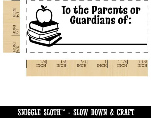 Miniatura 2 de To The Parents or Guardians of Work - Sello de goma autoentintado para profesores, estudiantes, escuela, sello de tinta – 1-1/2 pulgadas pequeño
