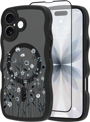 Miniatura 34 de OOK Funda magnética para iPhone 11 [compatible con MagSafe] Funda delgada mate translúcida negra para iPhone 11, funda protectora de lente de Negro