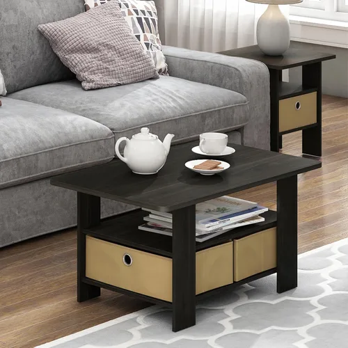 Miniatura 2 de Furinno 11158DBR/BK - Mesa de centro con almacenaje Espresso/Marrón