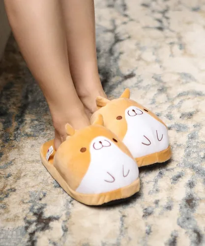 Miniatura 7 de Nayothecorgi Pantuflas Corgi suaves - Talla única, Naranja
