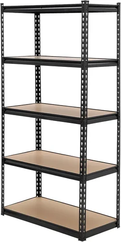 GarveeHome Estantes de almacenamiento de garaje, estantes utilitarios de 5 niveles, estantes de almacenamiento ajustables, estantes industriales,