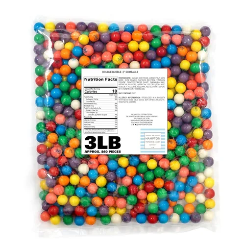 Miniatura 8 de Bolas de chicle para máquina de chicle, mini bolas de goma de mascar de 0.5 pulgadas, aprox. 560 piezas, bolsa a granel de 2 libras, bolas de goma