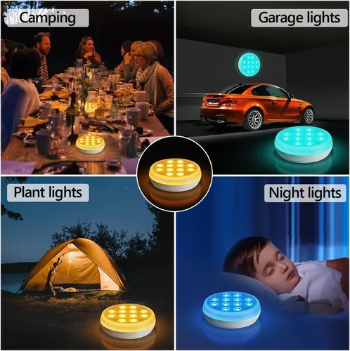 Miniatura 8 de QOLNBY - Luces de piscina recargables, luces LED sumergibles con control remoto, luces subacuáticas impermeables IP68, luz flotante que cambia de 16