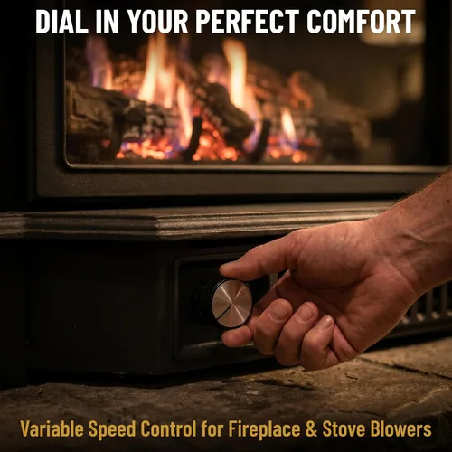 Miniatura 4 de Kit de control de velocidad de ventilador Midwest Hearth Sopladores para chimenea y estufa Controlador de velocidad variable con botón