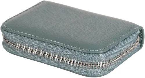 Miniatura 4 de Cartera de piel con cremallera para mujer bloqueo RFID