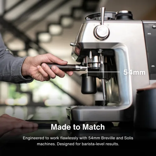 Miniatura 2 de Crema Productos de Café 54mm Portafiltro Desnudo Sin Fondo Compatible con Máquinas Breville de 54mm Incluye Cesta de Filtro de Doble Disparo