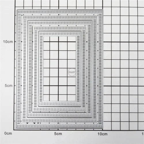 Miniatura 4 de DzIxY Marcos rectangulares superpuestos troqueles de corte de metal para kit de fabricación de tarjetas, papel de gofrado, troquelados, plantillas 24