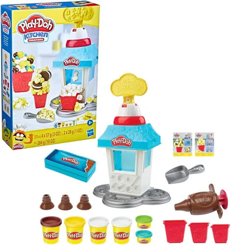 Miniatura 2 de Play-Doh Kitchen Creations - Juego de alimentos para fiesta de palomitas de maíz con 6 latas no tóxicas