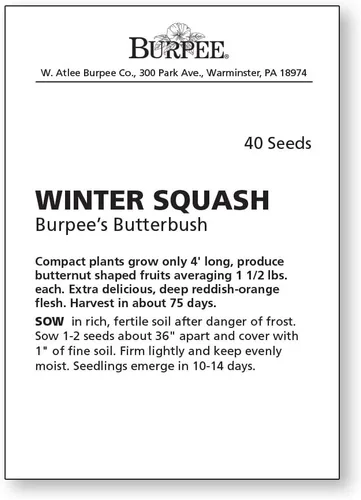 Miniatura 2 de Burpee Butterbush Semillas de Calabaza Invierno 40 semillas
