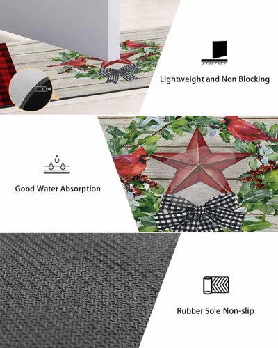 Miniatura 3 de Tapete de baño con estrella de campo para bañera, antideslizante, de secado rápido y absorbente, de tierra de diatomeas, fregadero de ducha