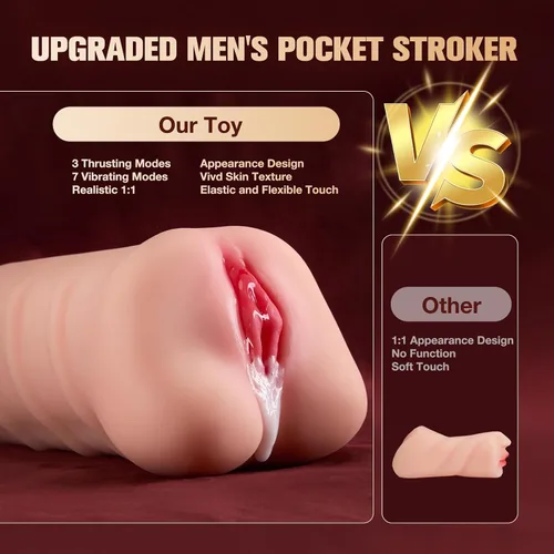 Miniatura 5 de Masturbador Masculino Juguetes Sexuales para Adultos - Vagina de Bolsillo Controlada por Aplicación ZEMALIA, Muñeca Sexual Automática Realista con 8