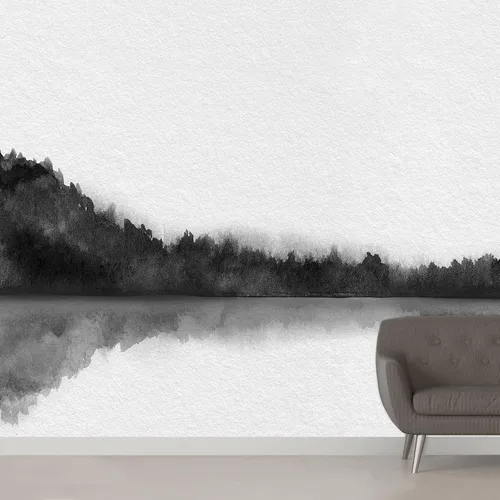 Miniatura 24 de SIGNWIN Adhesivo removible de pared/mural de pared azul pastel, cielo brumoso, montaña, valle, naturaleza, desierto, fotografía, realismo, paisaje