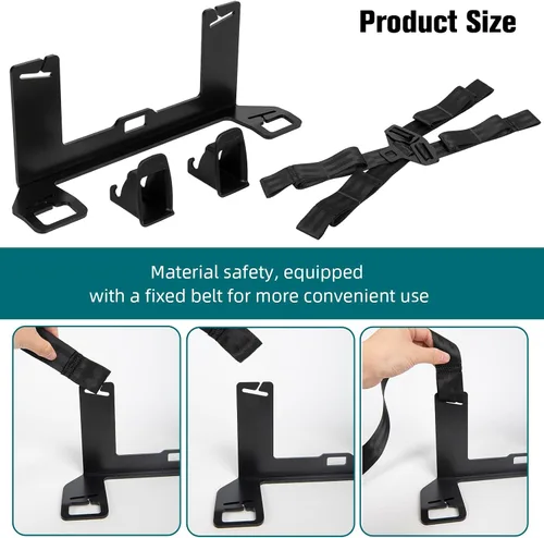 Miniatura 4 de Kit de anclaje universal para asiento de niño, soporte de montaje de asiento de automóvil, soporte de interfaz de pestillo universal extendido