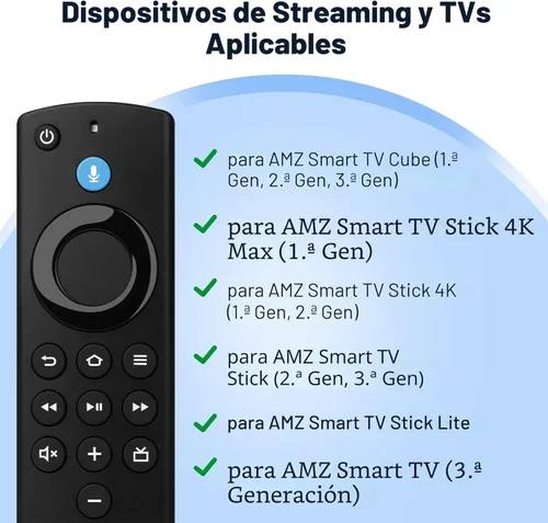 Miniatura 2 de Control remoto Firestick de repuesto compatible con Fire Smart TV Stick Lite/Stick 4K/Smart TV 3ª generación/cubo de TV