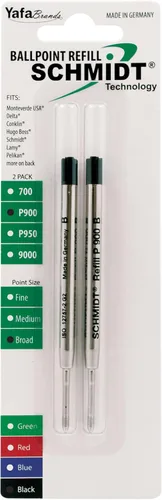 Miniatura 5 de Schmidt P900 Bolígrafo Tc Ball Parker Style Recarga Mediana, Negro, Paquete de 2 Blister (SC58135)