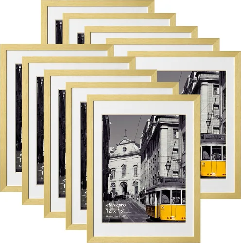 Miniatura 94 de eletecpro - Juego de 10 marcos de fotos de 5 x 7 pulgadas, collage de marcos de fotos para decoración de pared, muestra fotos de 4 x 6