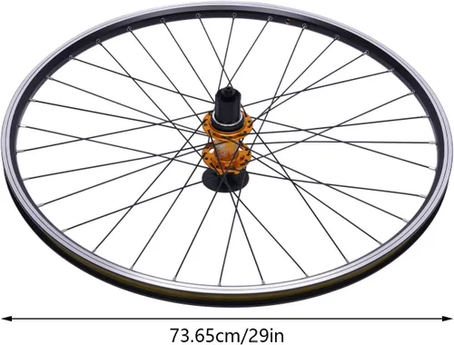 Miniatura 7 de DNYSYSJ Juego de ruedas de bicicleta de montaña de 27.5/29 pulgadas, ruedas de bicicleta de aleación de aluminio, freno de disco de llanta MTB Dorado