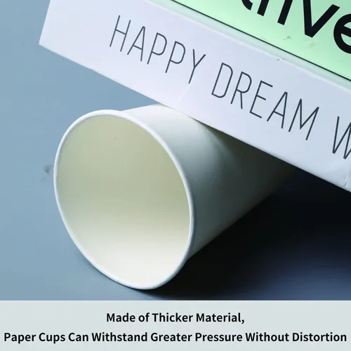 Miniatura 3 de Vasos de papel de 8 onzas, paquete de 300 unidades, duraderos, a prueba de fugas, seguros para bebidas calientes o frías, tazas de café de papel