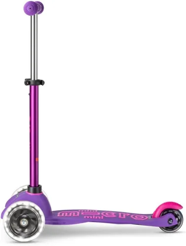 Miniatura 3 de Micro Kickboard Mini scooter LED para niños de 2 a 5 años Niños de hasta 110 libras Diseño de 3 ruedas inclinadas para dirigir Barra en T