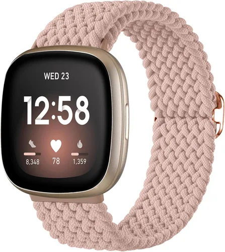 Miniatura 20 de Maledan Banda elástica trenzada compatible con Fitbit Sense/Versa 3/4 y Sense 2, correa elástica suave para reloj inteligente, accesorio