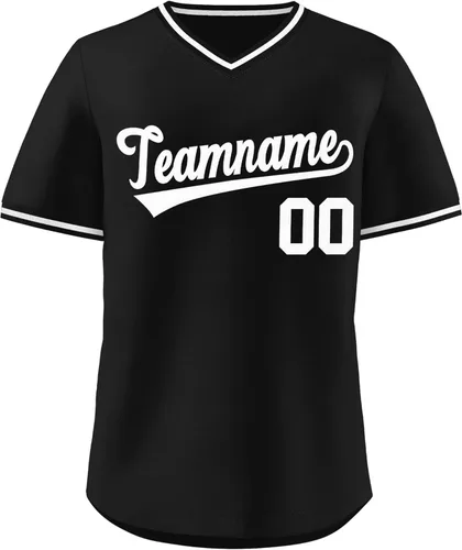 Miniatura 13 de KXK - Camiseta de béisbol personalizada con nombre y número cosidos, estilo Hip Hop, con cuello en V, atlética, para hombres, mujeres y jóvenes
