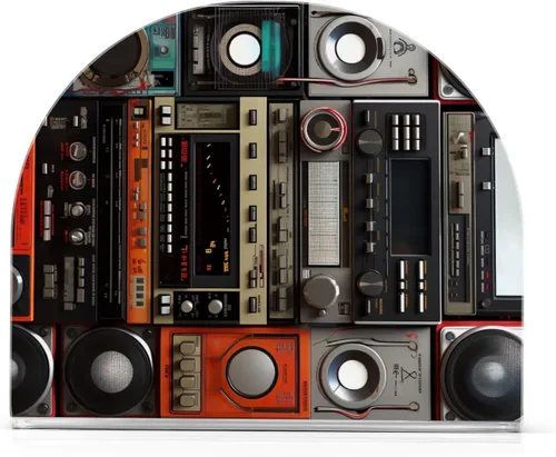 Miniatura 16 de Retro Boomboxes Napkin Holder for Table, Napkin Holders Acrylic for Kitchen, Upright Napkin Holder for Kitchen Dining Room Table Decor