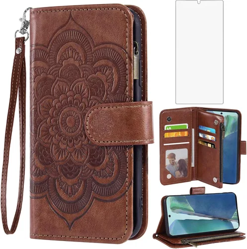 Miniatura 9 de Asuwish Funda de teléfono para Samsung Galaxy Note 20 Glaxay Note20 5G con protector de pantalla de vidrio templado y soporte para tarjeta de Azul