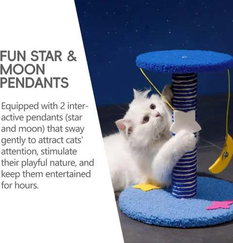 Miniatura 5 de Torre de árbol para gatos de cielo estrellado Mueble para gatos de varias capas con cápsula espacial Cama para gatos y casa para gatos