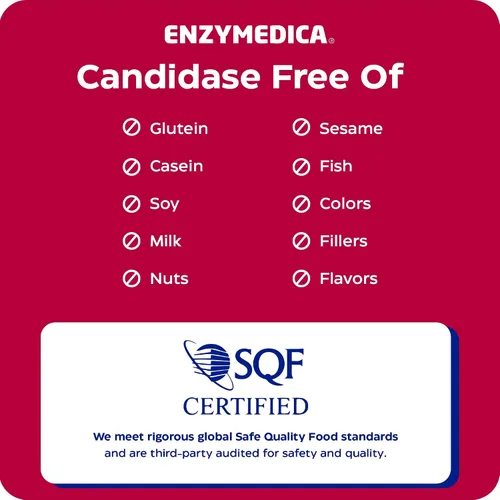 Miniatura 9 de Enzymedica Candidasa, enzimas para un apoyo de limpieza suave para hombres y mujeres, mezclado para la salud intestinal y microbioma con celulasa