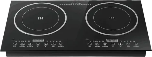 Miniatura 10 de Cocina de inducción digital, estufa eléctrica de doble quemador de 2400 W 110 V, quemador de encimera con patas, cocina de inducción Vitro cerámica