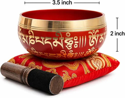 Miniatura 2 de Juego de cuencos tibetanos cantadores - Fácil de tocar para principiantes - Auténtico y elaborado a mano para meditación de atención plena, sonido
