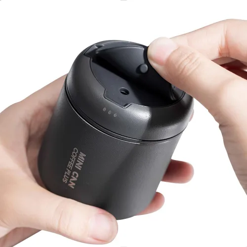 watchget Mini recipiente de café hermético portátil para 1 taza, almacenamiento de granos de café de acero inoxidable con válvulas de liberación de