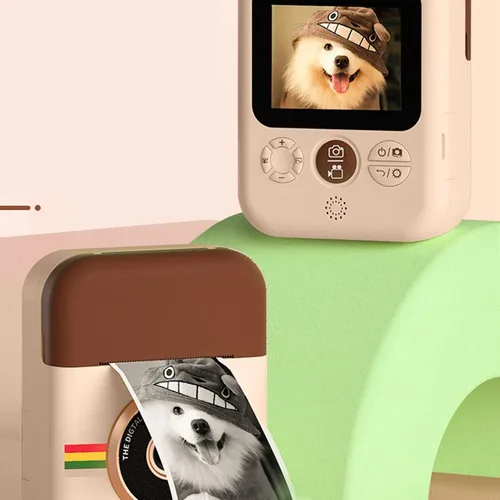 Miniatura 6 de Cámara de impresión instantánea para niños, cámara instantánea HD de 2.4 pulgadas 1080P con impresión fotográfica HD con 6 rollos de papel