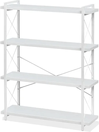 Miniatura 24 de HCHQHS Estantería Pequeña, Estantería Industrial Ajustable de 3 Niveles, Estantería Abierta Rústica, Estanterías Horizontales de Madera y Metal