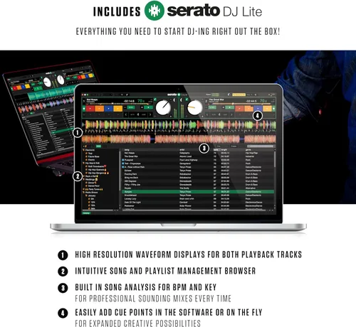 Miniatura 4 de Numark Mixtrack Pro FX Controlador Serato DJ con 2 cubiertas, mezclador, palas de efectos e interfaz de audio