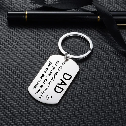 Miniatura 3 de YEEQIN Regalos para papá de hijo e hija, llaveros de regalo para papá, padrastro, llaveros para hombre, para papá, papá, padrastro, padrastro
