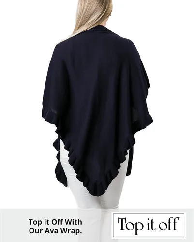 Miniatura 3 de Top It Off Ava - Chal triangular para mujer, hecho de 100% algodón natural, bufanda envolvente de moda