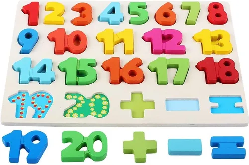 Miniatura 5 de QZMTOY Rompecabezas de madera para niños pequeños, rompecabezas de madera con números, letras y formas para niños pequeños, rompecabezas