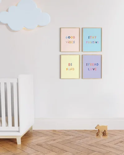 Miniatura 5 de HAUS AND HUES Citas inspiradoras para niños (sin marco, positividad, 8L x 10W)