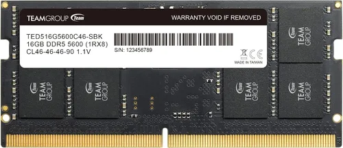 Miniatura 7 de TEAMGROUP Elite SODIMM DDR5 32 GB 5600 MHz (PC5-44800) CL46 Módulo de memoria de portátil Ram sin ECC no tamponado 1.1V de 262 pines - Canal dual
