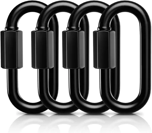 Miniatura 10 de AUTMATCH Carabiner Clips, 3" Spring Snap Hook Caribeener Clips Buckle Pack Grade Heavy Duty Carabiners Quick Link for Camping, Fishing, Hiking