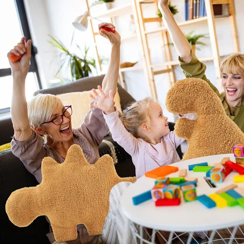 Miniatura 3 de NXCHIZS Almohada de peluche de pepita de dinosaurio, divertido regalo de cumpleaños de pepita de pollo, almohada decorativa de dinosaurio