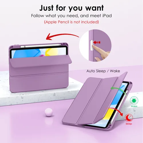 Miniatura 7 de DTTO Funda para iPad (A16) de 11ª Generación de 11 Pulgadas 2025, Funda para iPad de 10ª Generación de 10.9 Pulgadas 2022, Funda Protectora Trasera