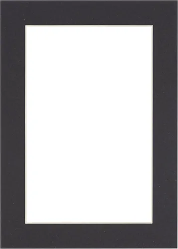 Miniatura 3 de Tapete de 5 x 7 pulgadas para marco de 8 x 10 pulgadas, tablero precortado sin ácidos, negro mate de 5 x 7 pulgadas, hecho para adaptarse a un marco
